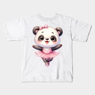 Valentine Love Panda Bear Kids T-Shirt